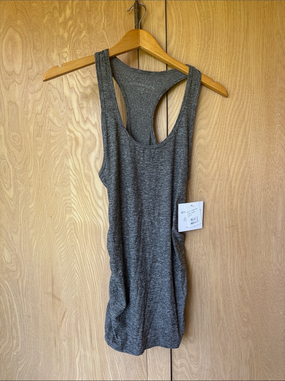 Beyond Yoga Beyond the Bump Heather Gray Racerback Tank